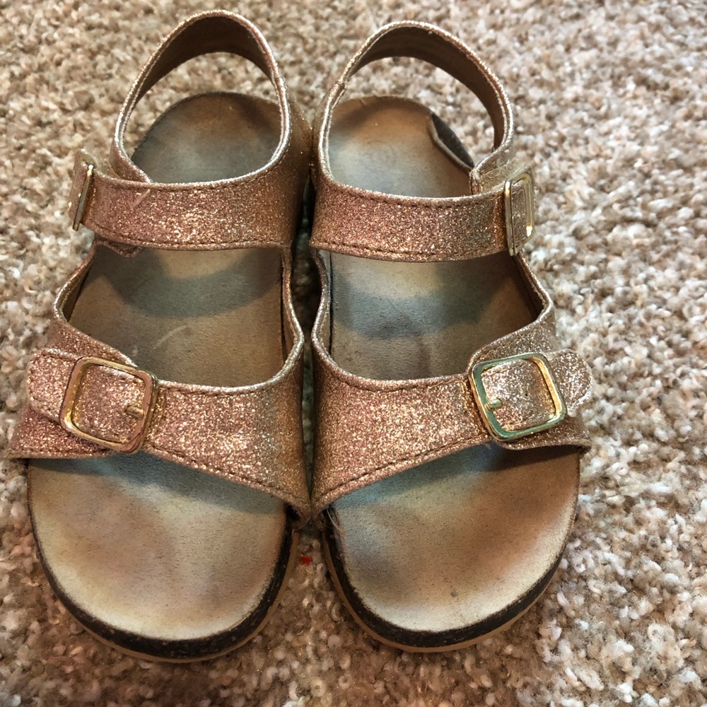Girls toddler gold sandals